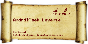Andrásek Levente névjegykártya